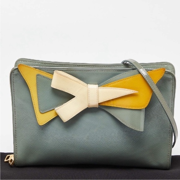 Stylish Green and Yellow Prada Women's Bag - Picture 1 of 7